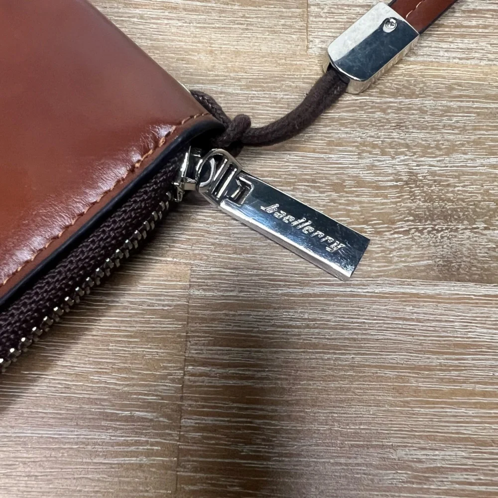 Baellerry retro European Men‎ leather wrist strap wallet